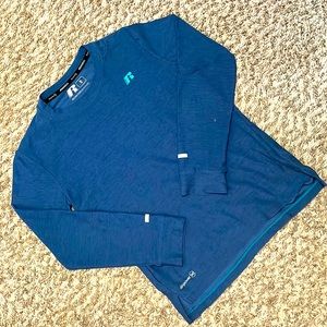 Russell Dripower 360 navy long sleeve tshirt boys medium (8)